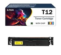 T12 Toner Cartridges Compatible Work for Canon Color ImageCLASS X LBP1333C MF1333C I-SENSYS X C1333i C1333iF C1333P Printers, Vivid Colors and Clear Printing,Yellow-1Pack