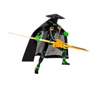 T13 3D Printed Action Figure with Removable Cloaked Multi-jointed Robot Toy Game Lover Desktop Decoration for Display and Collection Purposes 01-Green One Size
