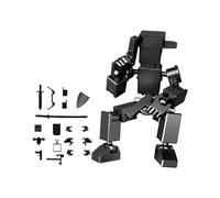 T13 Action Figure,3D Printed Mini Building Block Robot,Action Figure Construction Toy with Multi Accessories and Articulated Joints for Boys Creative Play Black One Size
