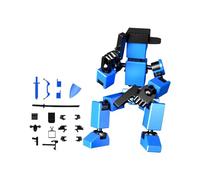 T13 Action Figure,3D Printed Mini Building Block Robot,Action Figure Construction Toy with Multi Accessories and Articulated Joints for Boys Creative Play Blue One Size