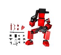 T13 Action Figure,3D Printed Mini Building Block Robot,Action Figure Construction Toy with Multi Accessories and Articulated Joints for Boys Creative Play Red One Size