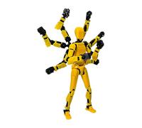 T13 Action Figure Multi-functional Doll Action Figures Toys Stick Multi Joints Movable Desktop Decoration (The Eight-Armed War God) A03