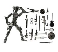 T13 Action Figure Pre-Assembled - Movable Joint Robot Toys, Full Articulation Titan 13 & Dummy 13 Collectible Figures for Adults/Kids, Stop Motion & Display (Dark Gray)