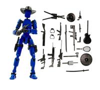 T13 Action Figure Pre-Assembled - Movable Joint Robot Toys, Full Articulation Titan 13 & Dummy 13 Collectible Figures for for Game Lovers Desktop Decorations, Stop Motion & Display (Blue)