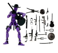 T13 Action Figure Pre-Assembled - Movable Joint Robot Toys, Full Articulation Titan 13 & Dummy 13 Collectible Figures for Adults/Kids, Stop Motion & Display (Purple)