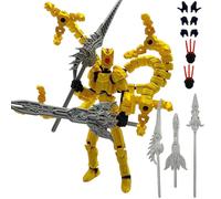 T13 Action Figure Set 3D Printed Dummy 13 Multi-Jointed Movable Robot ，Gold