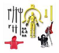 T13 Action Figure Set, 3D Printed Multi-Jointed Movable Toy With Hoodie, Dummy Nova Titan Lucky 13 Action Figure for Stop-Motion Animation & Creative Display, Multiple Interchangeable Hands & Weapons