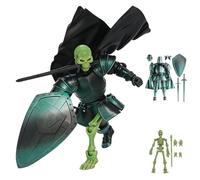 T13 Skeleton Knight Model Kit DIY Medieval Fantasy Action Figure with Interchangeable Armor, Sword and Shield,Posable Assembly Figure for Adults and Collectors (Assembly Required) (Green)