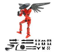 T13 Titan 13 Action Figure Set - 3D Printed Articulated Robot Toy, Lucky 13 Collectible Desktop Decor (Red), Compatible with T13
