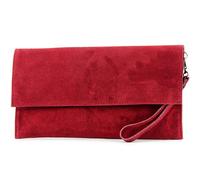- T151/M151 - ital. Clutch suede/leather metallic, color: dark red2021