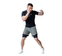 T16 2-in-1 Compression MMA Shorts RDX SPORTS Grey M