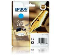 T1632 Epson 16XL Original Cyan Ink Cartridge (Pen and Crossword) C13T16324012