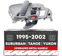 T1A Interior Left Driver Side Front or Rear Door Handle Compatible with Chevy and GMC 1995-2000 K 1500 Silverado, Suburban, Tahoe, Blazer and Jimmy, Gray Color, T1A-GM-15708043