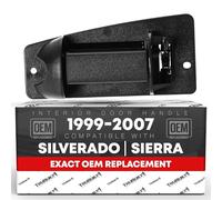 T1A Outside Door Handle Replacement for 1999-2007 Chevy Silverado and GMC Sierra, Fits Left Rear Driver's Side Door of Extended Cab, Black Color, T1A-15758172