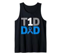 T1D Dad Diabetes Awareness Support Fight Survivor Tank Top