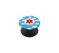 T1D Type 1 Diabetes Medical Alert Label (Blue Sky & Clouds) PopSockets Adhesive PopGrip