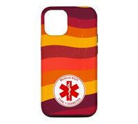 T1D Type 1 Diabetes Medical Alert Label (Retro Red Stripes) Case for iPhone 12/12 Pro