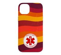 T1D Type 1 Diabetes Medical Alert Label (Retro Red Stripes) Case for iPhone 14 Plus