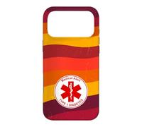 T1D Type 1 Diabetes Medical Alert Label (Retro Red Stripes) Case for iPhone 17 Pro Max