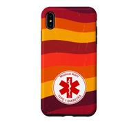 T1D Type 1 Diabetes Medical Alert Label (Retro Red Stripes) Case for iPhone XS Max