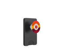 T1D Type 1 Diabetes Medical Alert Label (Retro Red Stripes) PopSockets PopWallet for MagSafe