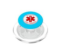 T1D Type 1 Diabetes Medical Alert Label (Sky Blue) PopSockets PopGrip for MagSafe