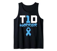 T1D Warrior Blue Ribbon Awareness Design Tank Top