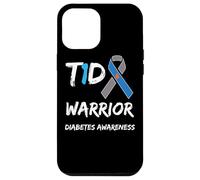 T1D Warrior Type 1 Diabetes Awareness Blue Ribbon Case for iPhone 12 Pro Max