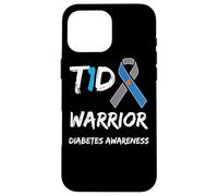 T1D Warrior Type 1 Diabetes Awareness Blue Ribbon Case for iPhone 16 Pro Max