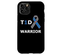T1D Warrior Type 1 Diabetes Awareness Blue Ribbon Diabetic Case for iPhone 11 Pro