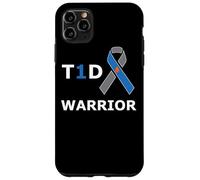 T1D Warrior Type 1 Diabetes Awareness Blue Ribbon Diabetic Case for iPhone 11 Pro Max