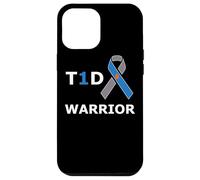 T1D Warrior Type 1 Diabetes Awareness Blue Ribbon Diabetic Case for iPhone 12 Pro Max