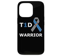 T1D Warrior Type 1 Diabetes Awareness Blue Ribbon Diabetic Case for iPhone 13 Pro