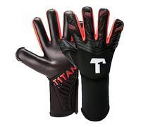 T1TAN Alien Black Energy 2.0 with Finger Protection Goalkeeper Gloves for Adults, Unisex Football Gloves, Negative Cut and 4 mm Professional Grip, Size 11
