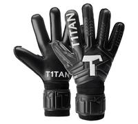 T1TAN Classic 1.0 Black-Out - Goalkeeper Gloves - Without Finger Protection - Football Gloves for Goalkeepers - Size 9