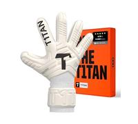T1TAN Classic 1.0 White-Out Junior (FP) Goalkeeper Gloves for Children, Finger Protection, Football Gloves, Size 5