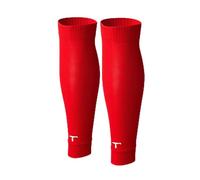 T1TAN Football Tube Socks - Men, Women and Children - Colour Red - Size 43-46