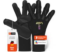 T1TAN Goalkeeper Gloves Fingerprotection Adult/Youth BEAST, FP, Size 6-11 | 4mm Gecko Grip Foam, Finger Protection on All 5 Fingers