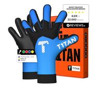 T1TAN Hobby AROX Blue Goalkeeper Gloves 3 mm Gorilla Grip, Breathable and Durable, Natural & Synthetic Grass Football, Size 4 (5-6 Years), Non-Slip
