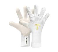 T1TAN Rebel 2.0 White-Out Goalkeeper Gloves - Football Gloves for Goalkeepers - Without Finger Protection - Size 7
