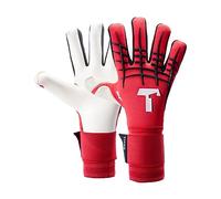 T1TAN Red Beast 3.0 Goalkeeper Gloves with Finger Protection - Youth & Adult Unisex Football Gloves - Negative Cut & 4mm Gecko Grip, Size 7