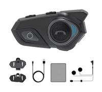 T2 Motorcycle Helmet Bluetooth Headset with 2-Person Full Duplex Automatic Call Response Hi-Fi Stereo Sound IPX6 Waterproof Type-C Fast Charging Easy to Install