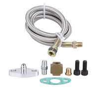 t2 Oil Feed kit= KIMISS 36inch Turbo Oil Return Drain Line Kit Supply Complete Kit for T3/T4