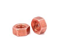 T2 Pure Copper Hexagon Nut Red Copper Nut(5Pcs M8)