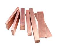 T2 Red Copper Flat Bar Plate Strip Solid Metal Sheet Thickness 10mm - 45mm(1pcs 15x15x200mm)