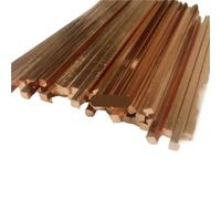 T2 Red Copper Flat Bar Strip Copper Square Bar Rod CNC Material Thick 1mm 1.5mm 2mm 2.5mm 3mm 3.5mm 4mm 5mm 6mm 8mm~15mm for Crafts, Building Models, Industrial(1.5x1.5x500mm 5pcs)