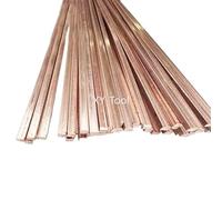 T2 Red Copper Flat Bar Strip Pure Copper Square Bar Rod CNC Material Thick 1mm 1.5mm 2mm 2.5mm 3mm 3.5mm 4mm 5mm 6mm 8mm~15mm(4.5x4.5x500mm 1pcs)