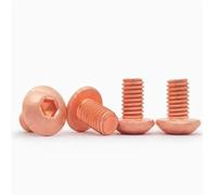 T2 Solid Copper Button Head Screw M2 M2.5 M3 M4 M5 M6(8mm,M5 (5Pcs))