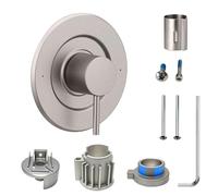 T2191 Shower and Tub Cladding Set, Pressure Balancing Modern Tub and Shower Panel Set, Compatible with Moen Valve, with Bathroom Shower Lever Handle for Temperature Adjustment, Brushed