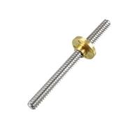 T22 Lead Screw 22mm Diameter T22x5 Tr22x5 Thread Pitch 5mm Trapezoidal Rod With Single Brass Nut 1Pcs(350mm)